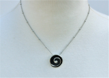 NMJ-132 black center spiral (silver chain)