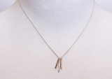 SMJ-004	42 cm necklace double pendant