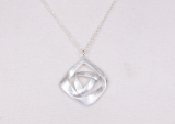 42 cm necklace silver mountain drop