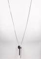 80 cm necklace 3 diff pendants silver