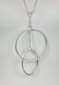 75 cm necklace silver Call with Drop