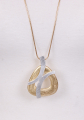 75 cm necklace silver/Gold hung H