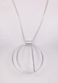 75 cm necklace silver split ring