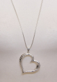 SMJ-086	76+7 cm necklace silver heart