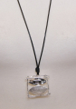 SMJ-088	80+5 cm necklace silver modern art Square