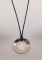 SMJ-091	75+6 cm necklace silver big ring