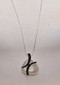 SMJ-092	80+5 cm necklace silver/Gold hung H