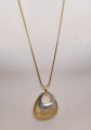 SMJ-093	80+6 cm necklace gold double decoration