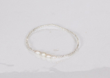 perals bracelet/smalle perals White / crystal