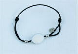 RB-015	Elastic bracelet with one oval white plate